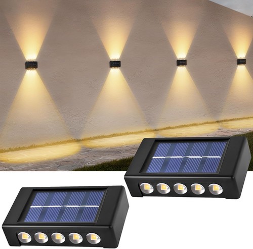 2er set solar wandleuchte - set,